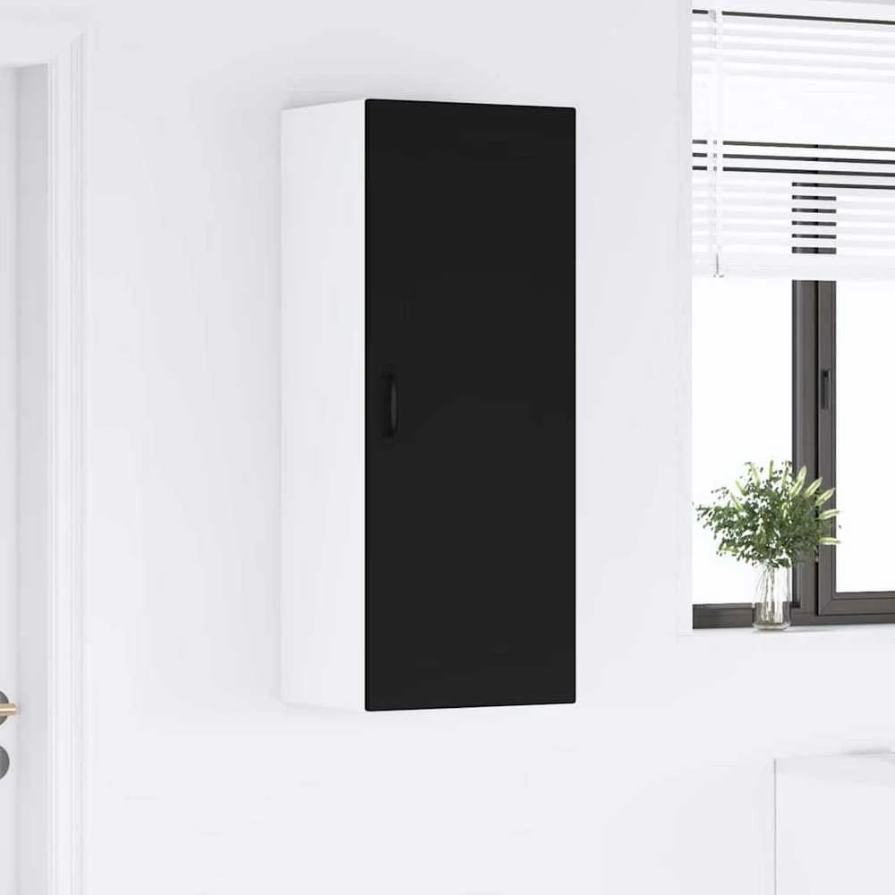 Sieninė spintelė PORTO Juoda 40 x 31 x 100 cm Apdirbta mediena
