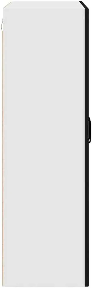 Sieninis stiklinis kabinetas PORTO Juoda 80 x 31 x 100 cm