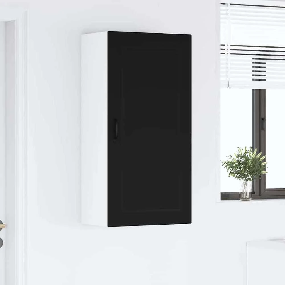 Sieninė spintelė PORTO Juoda 50 x 31 x 100 cm Apdirbta mediena