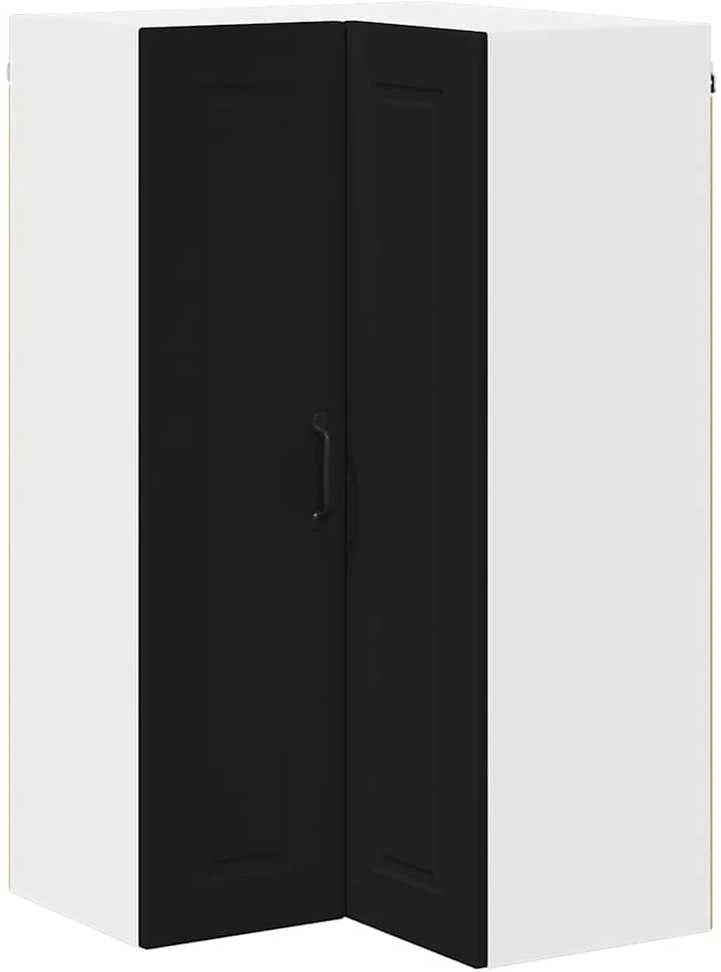 Sieninis kampinis kabinetas PORTO Juoda 57 x 57 x 100 cm
