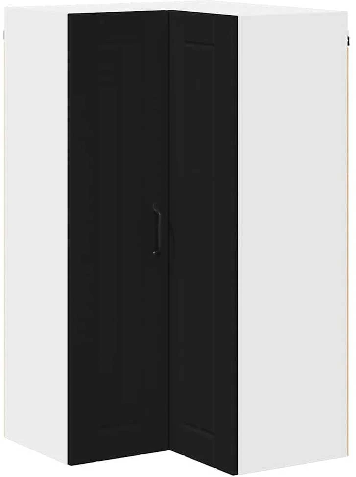 Sieninis kampinis kabinetas LUCCA Juoda 57 x 57 x 100 cm