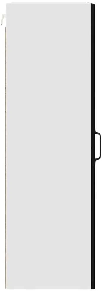 Sieninis stiklinis kabinetas PORTO Juoda 40 x 31 x 100 cm