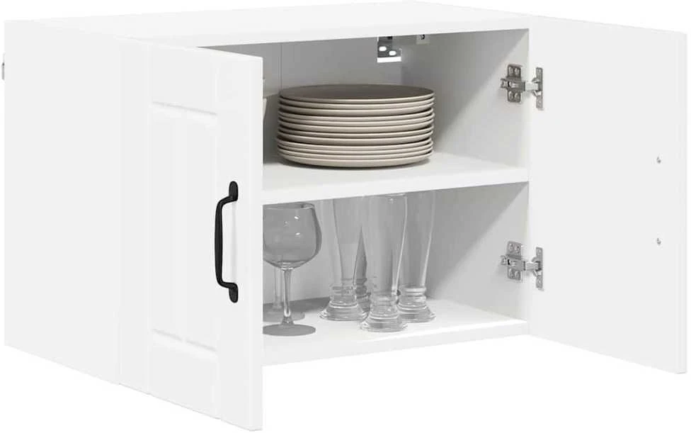 Sieninė spintelė LUCCA 2 vnt. Itin blizgi balta