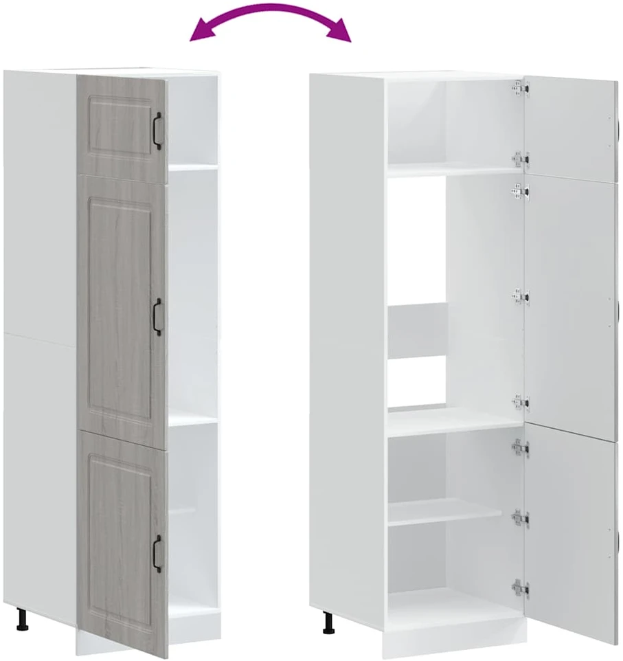virtuvės spinta "Kalmar" Pilka Sonoma Engineered Wood