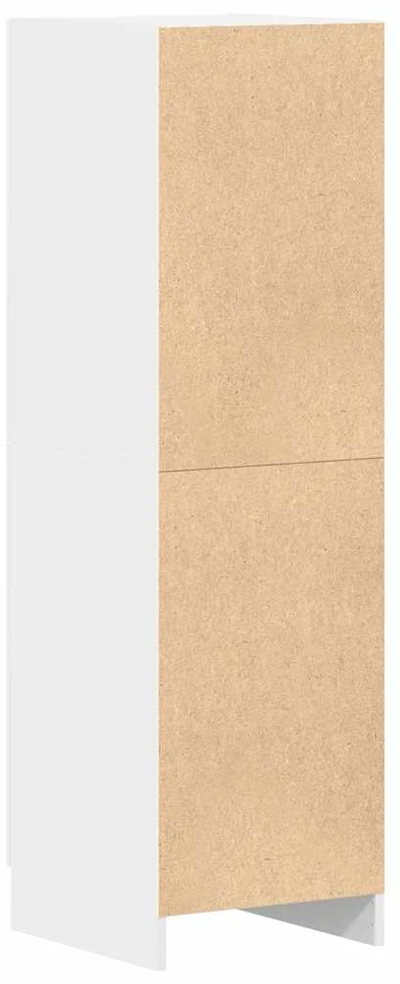 Virtuvės spintelė, baltos, 38x41,5x131,5cm, apdirbta mediena