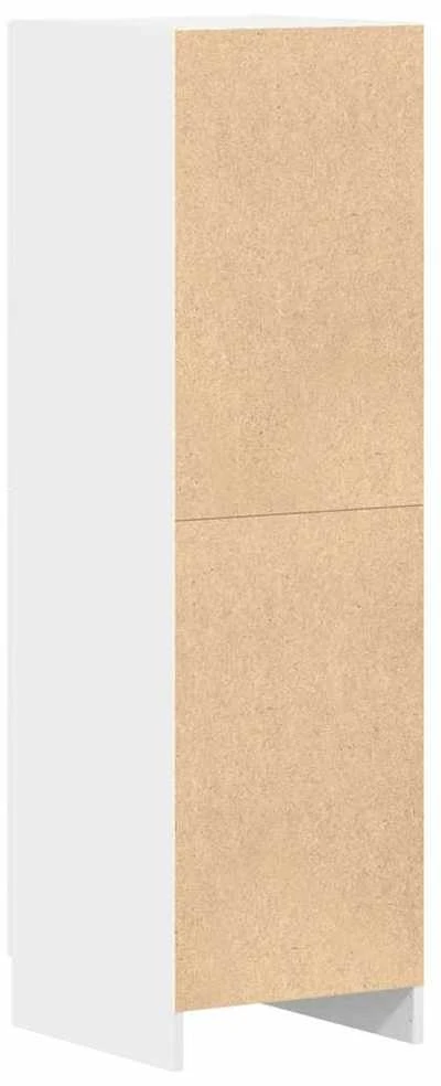 Virtuvės spintelė, baltos, 38x41,5x131,5cm, apdirbta mediena