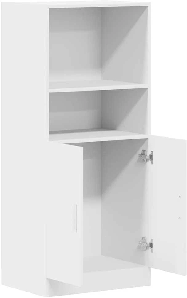 Virtuvės spintelė, baltos, 57x41,5x131,5cm, apdirbta mediena