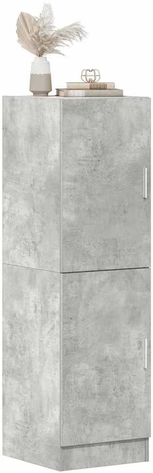 Virtuvės spintelė, betono pilka, 38x41,5x131,5cm, mediena