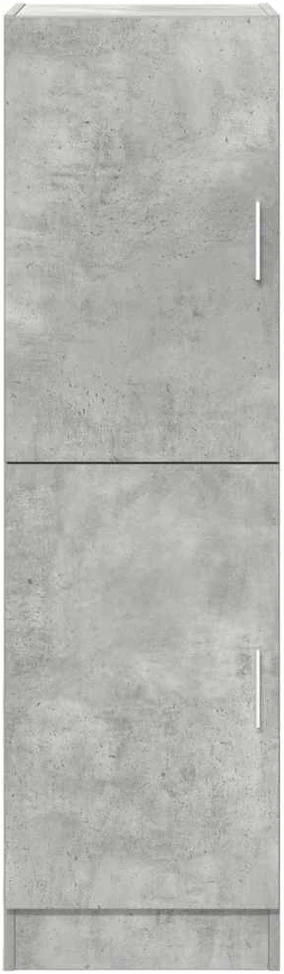 Virtuvės spintelė, betono pilka, 38x41,5x131,5cm, mediena