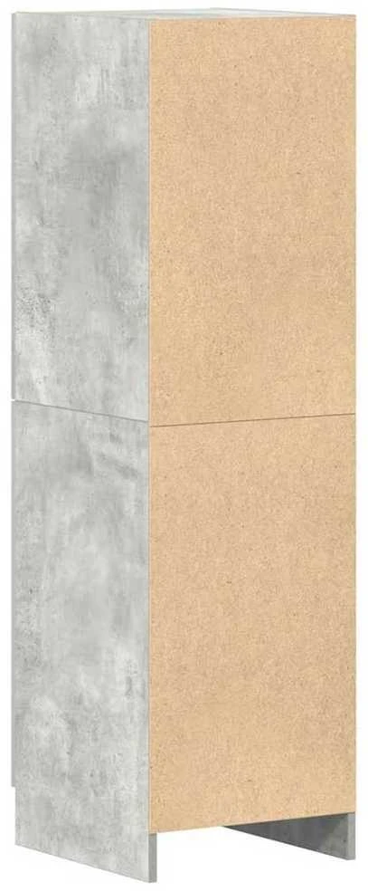 Virtuvės spintelė, betono pilka, 38x41,5x131,5cm, mediena