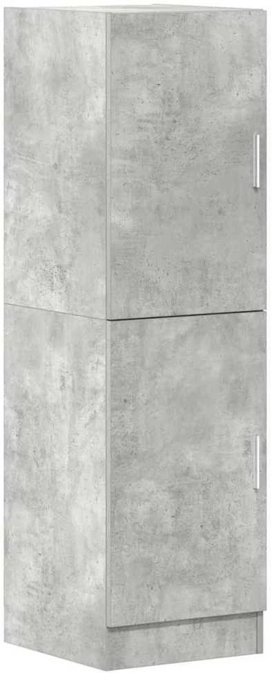 Virtuvės spintelė, betono pilka, 38x41,5x131,5cm, mediena