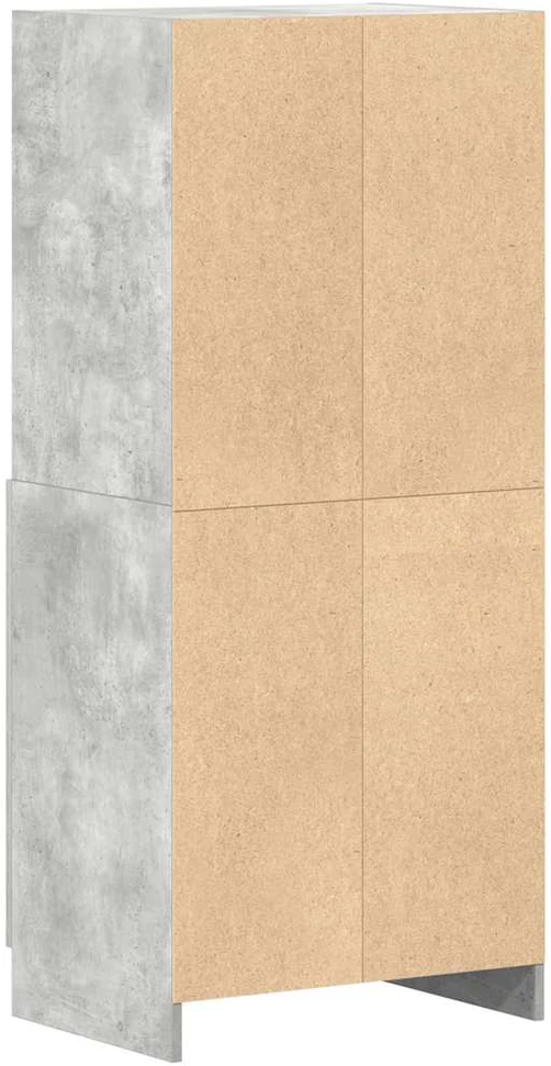 Virtuvės spintelė, betono pilka, 57x41,5x131,5cm, mediena