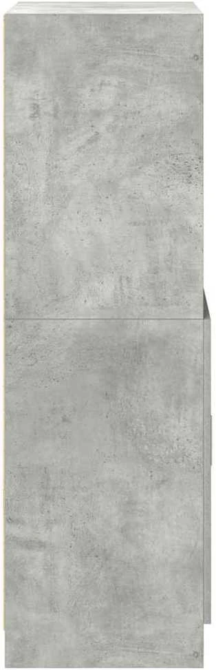 Virtuvės spintelė, betono pilka, 57x41,5x131,5cm, mediena