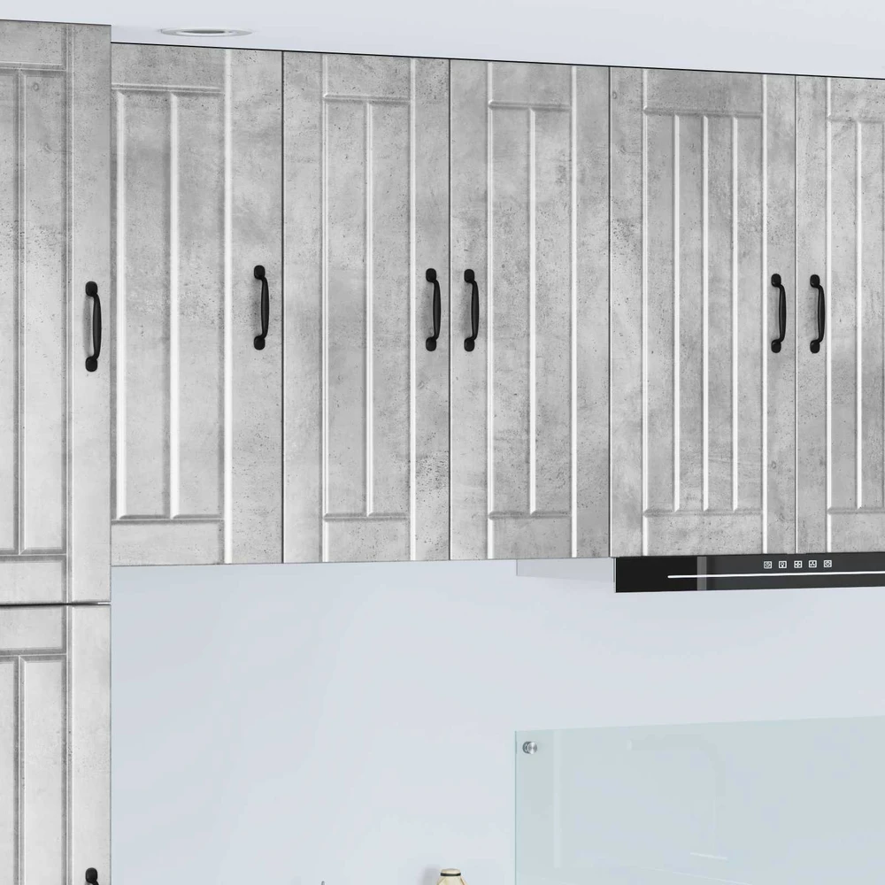 Sieninis stiklinis kabinetas LUCCA Betono pilka 60 x 31 x 80 cm