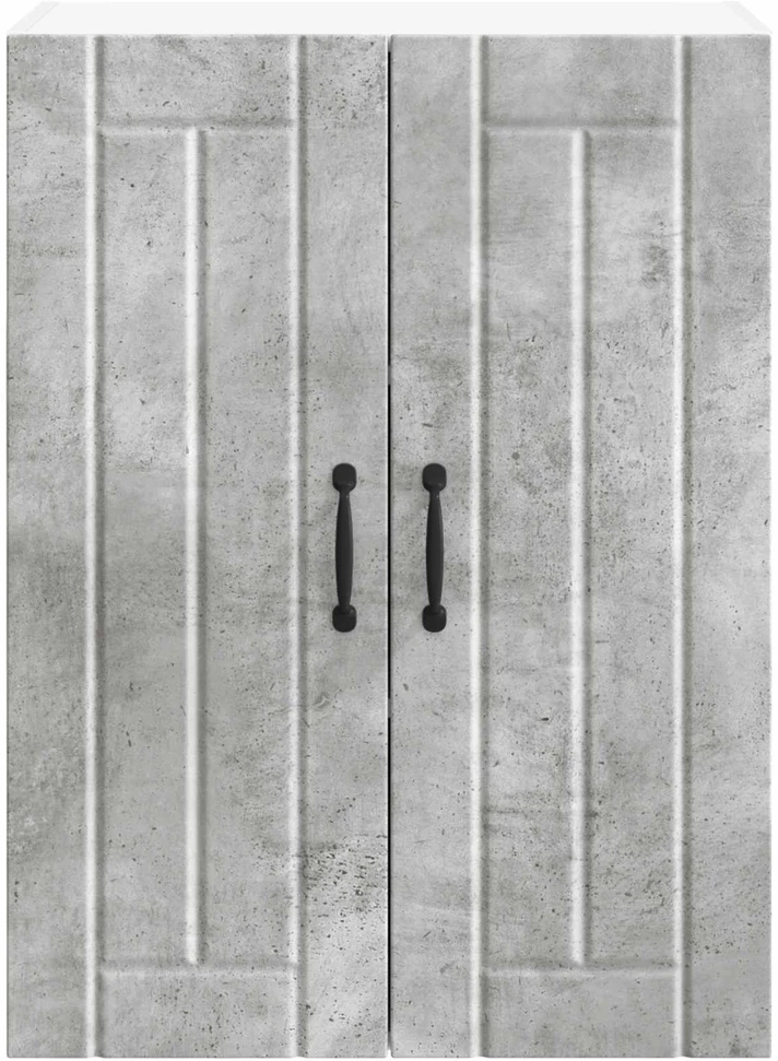 Sieninis stiklinis kabinetas LUCCA Betono pilka 60 x 31 x 80 cm