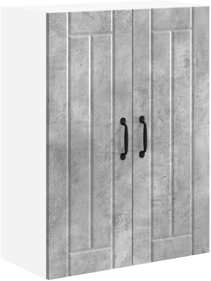 Sieninis stiklinis kabinetas LUCCA Betono pilka 60 x 31 x 80 cm