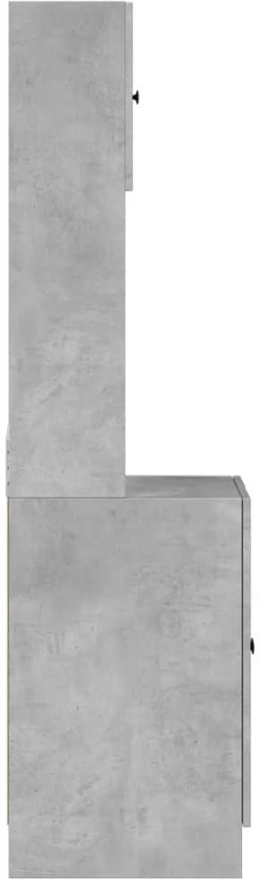 Virtuvės spintelė, betono pilka, 60x50x180cm, apdirbta mediena