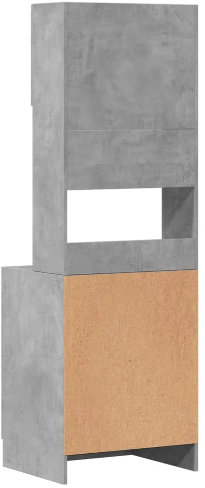 Virtuvės spintelė, betono pilka, 60x50x180cm, apdirbta mediena