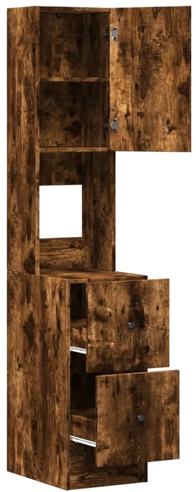 Virtuvės spintelė, dūminio ąžuolo, 35x50x180cm, mediena