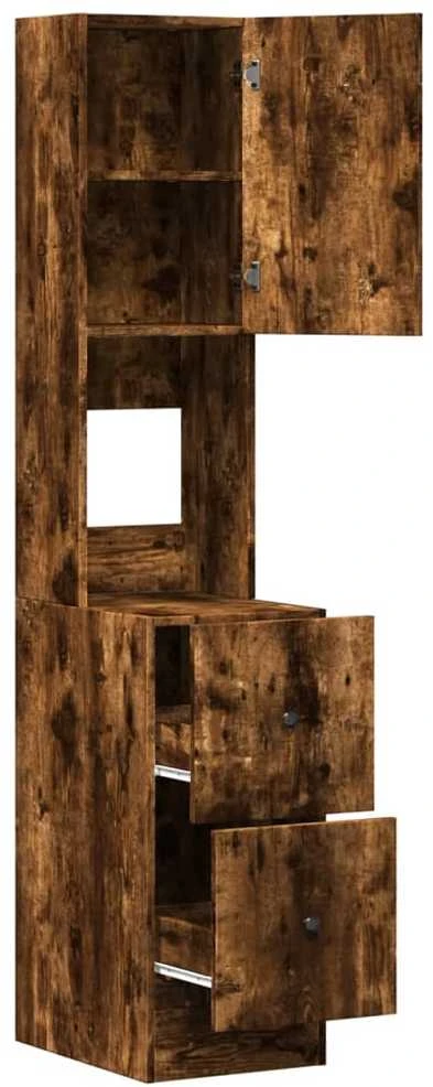 Virtuvės spintelė, dūminio ąžuolo, 35x50x180cm, mediena
