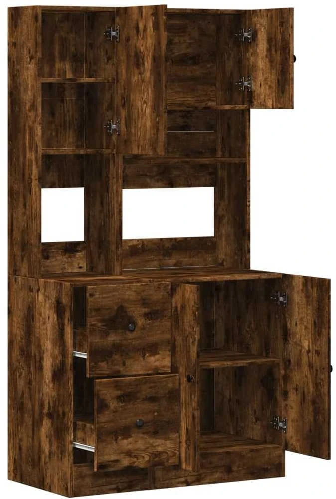 Virtuvės spintelė, dūminio ąžuolo, 95x50x180cm, mediena