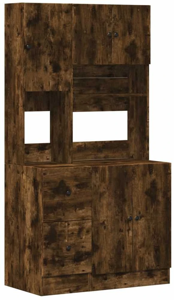 Virtuvės spintelė, dūminio ąžuolo, 95x50x180cm, mediena