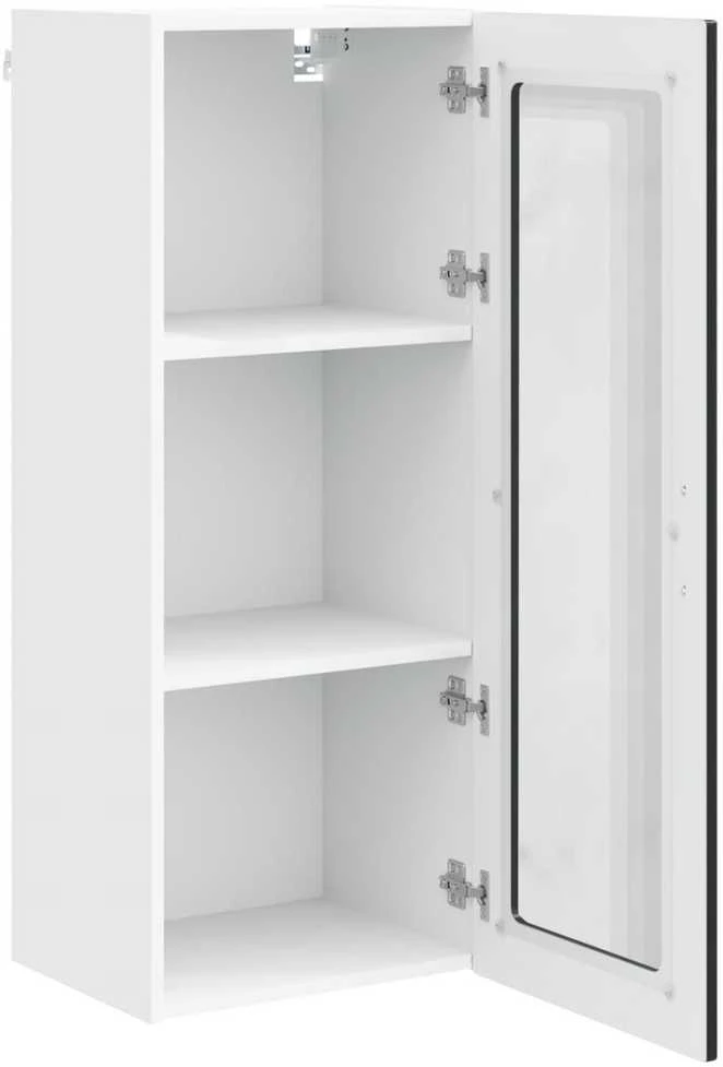 Sieninis stiklinis kabinetas PORTO Juoda 40 x 31 x 100 cm
