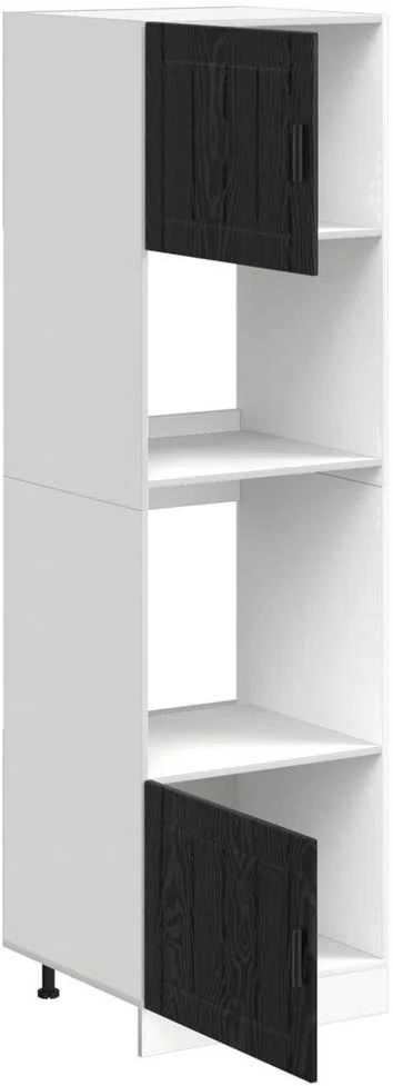 Orkaitės spintelė PORTO Juodas ąžuolas 60 x 57 x 207 cm