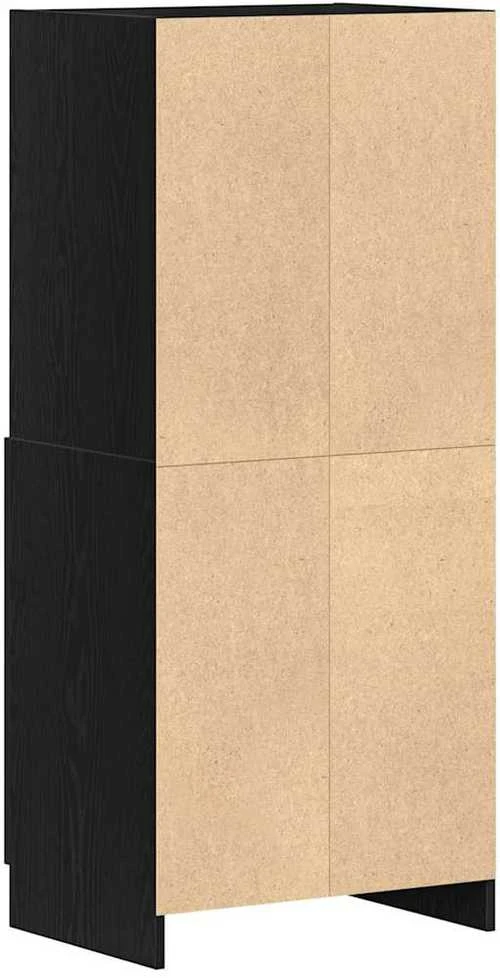 Virtuvės spintelė, juodos, 57x41,5x131,5cm, apdirbta mediena