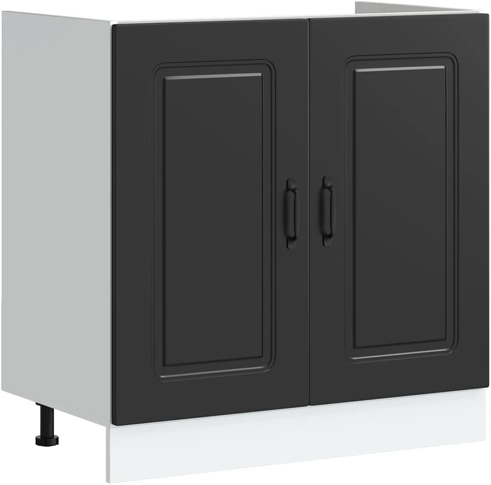 Virtuvės spintelė Kalmar Juoda 80 x 46 x 81,5 cm