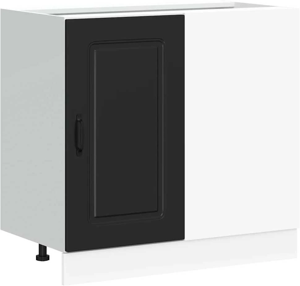 Virtuvės spintelė, „Kalmar“, juoda, inžinerinė mediena