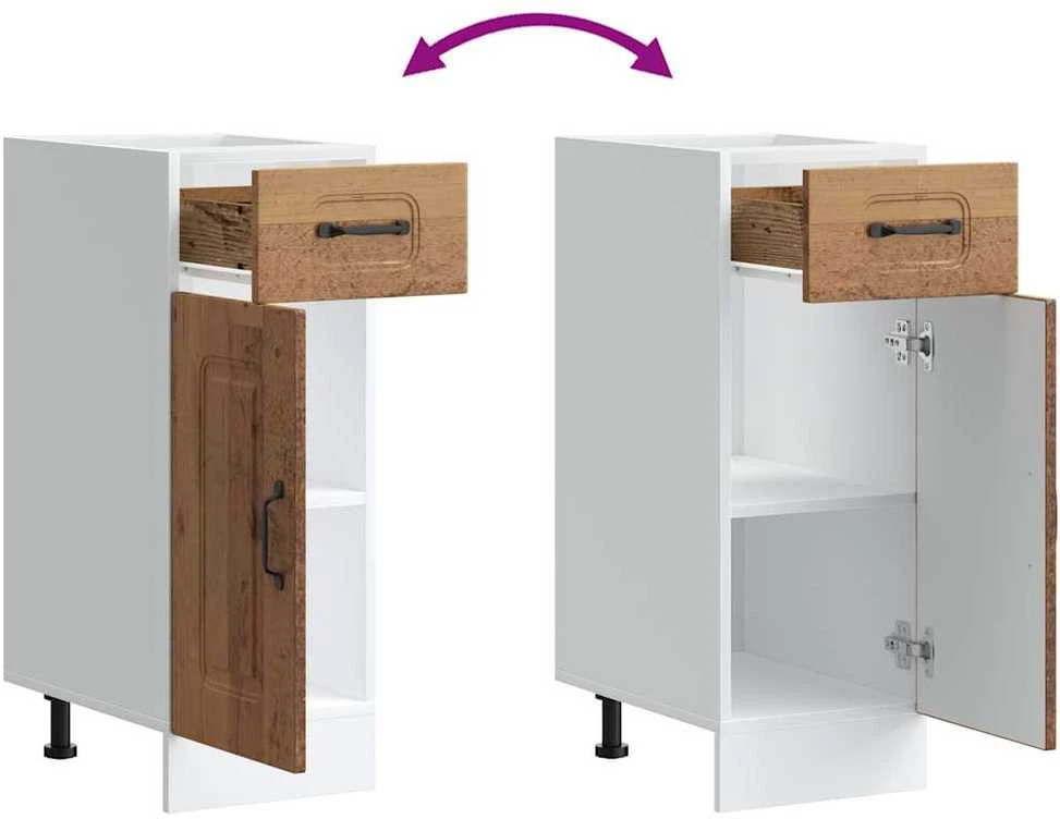 Virtuvės spintelė, Kalmar, medienos, apdirbta mediena