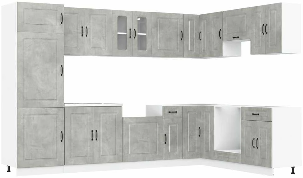 Virtuvės spintelė Kalmar Betono pilka 80 x 46 x 81,5 cm