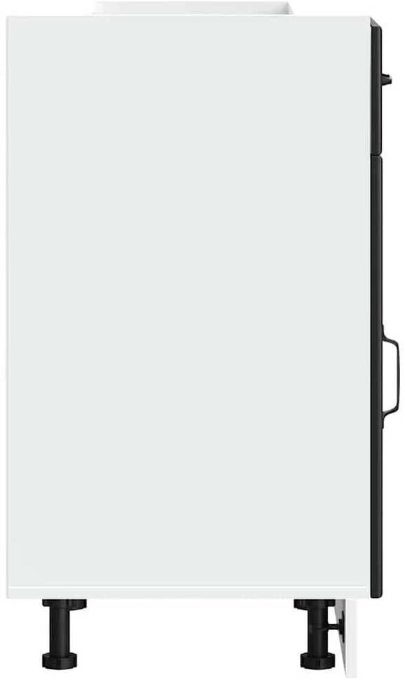Virtuvės spintelė, Lucca, juoda, apdirbta mediena