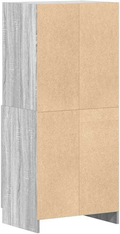 Virtuvės spintelė, pilka ąžuolo, 57x41,5x131,5cm, mediena