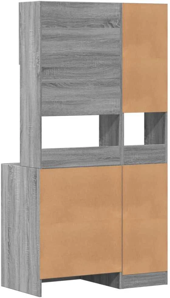 Virtuvės spintelė, pilka ąžuolo, 95x50x180cm, apdirbta mediena