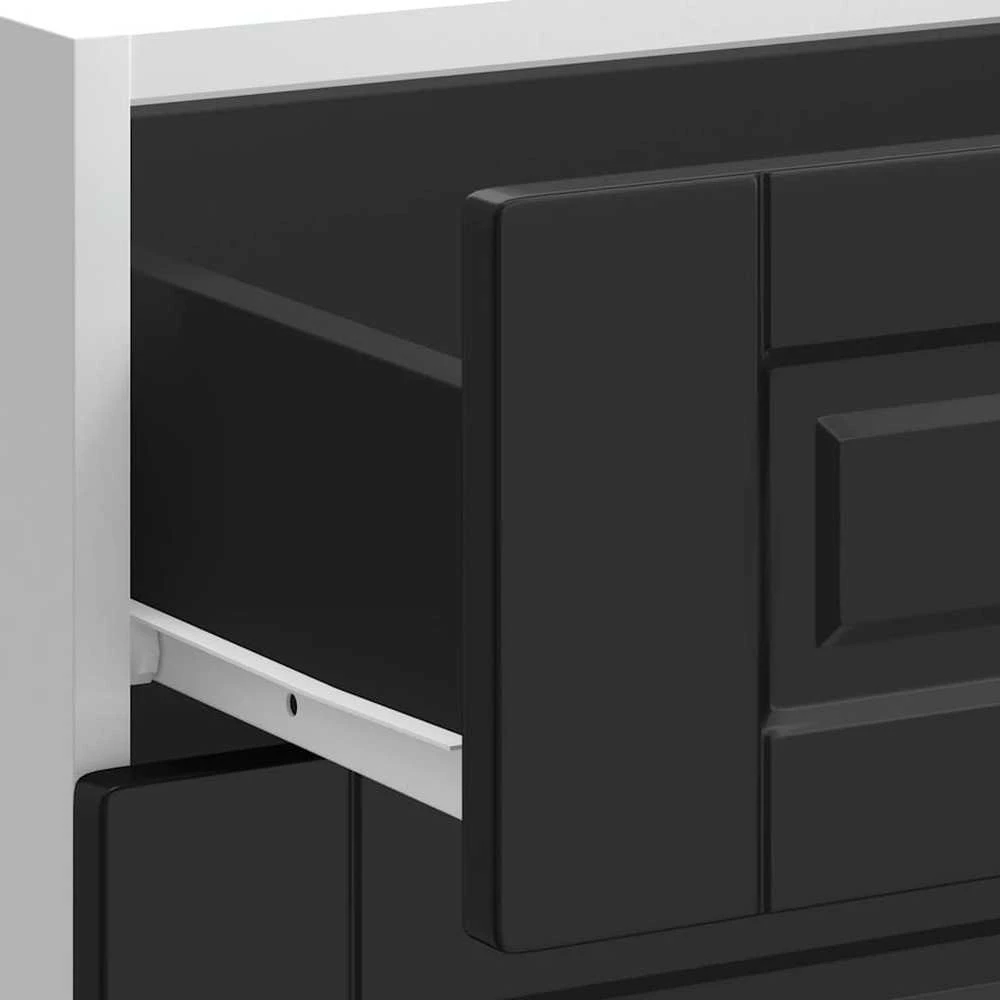 Virtuvės spintelė, „Porto“, juoda, inžinerinė mediena