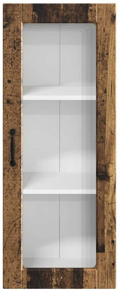 Sieninis stiklinis kabinetas PORTO Senas medis 40 x 31 x 100 cm
