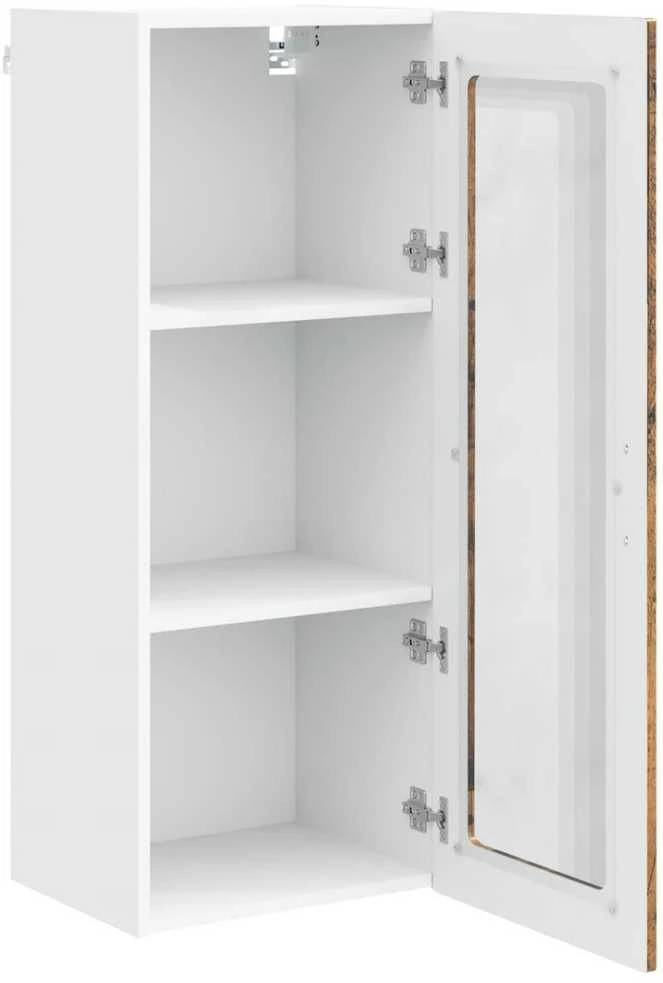Sieninis stiklinis kabinetas PORTO Senas medis 40 x 31 x 100 cm