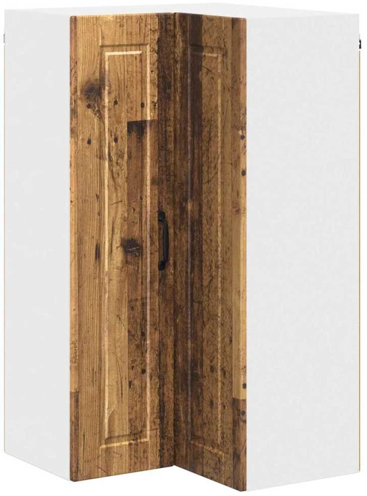 Sieninis kampinis kabinetas PORTO Senas medis 57 x 57 x 100 cm