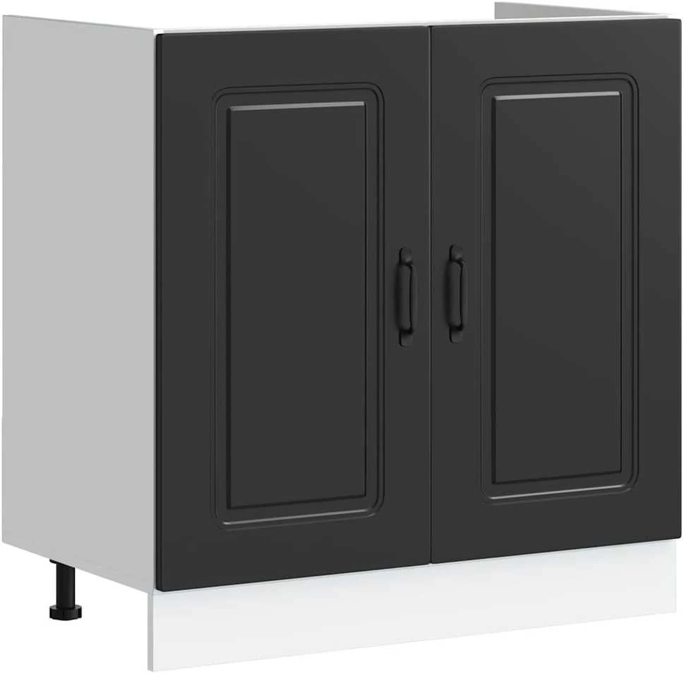 Virtuvės spintelė Kalmar Juoda 80 x 46 x 81,5 cm