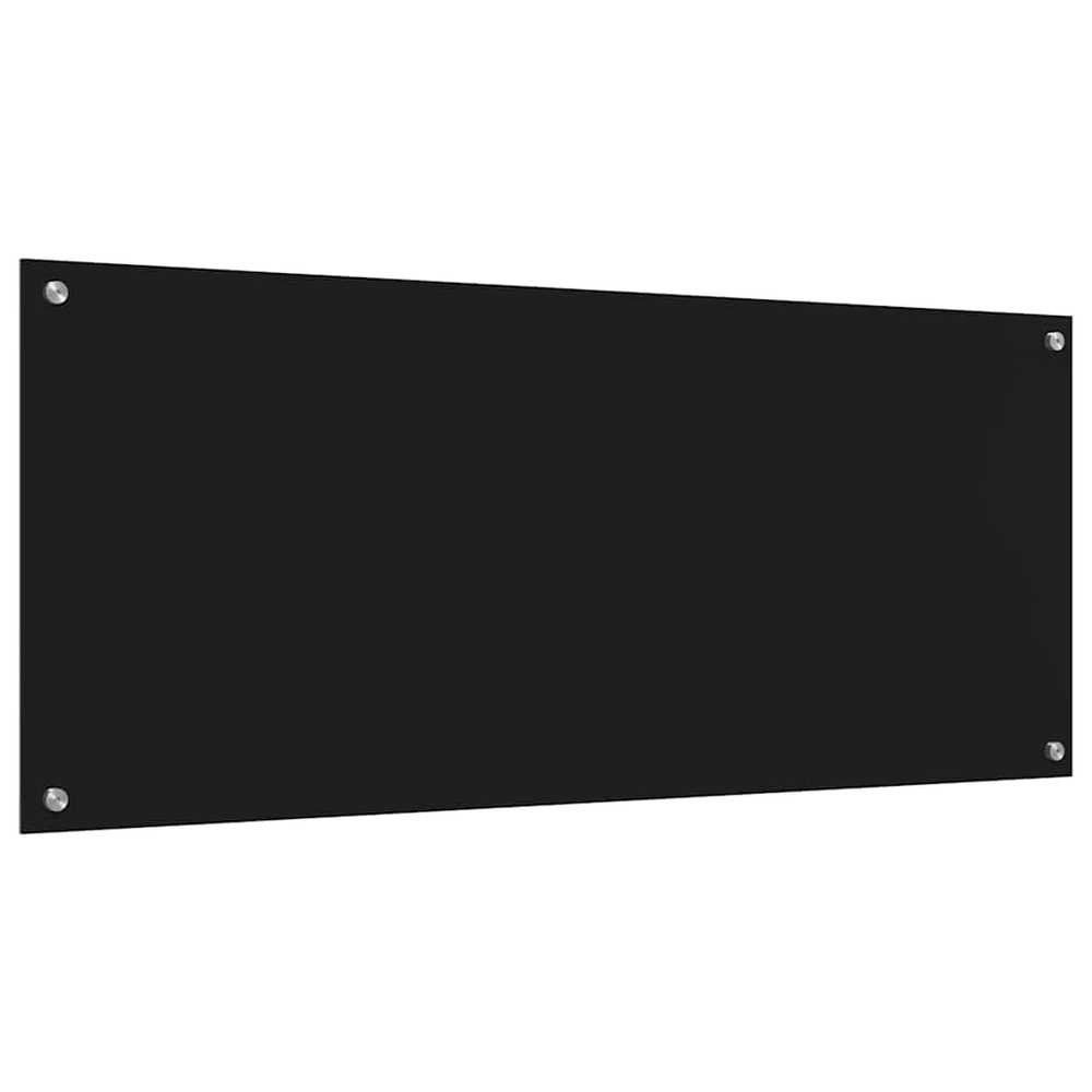 Virtuvės atbraila 2 vnt. Juoda 120 x 50 cm grūdintas stiklas