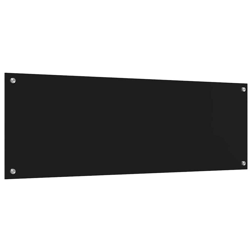 Virtuvės atbraila 2 vnt. Juoda 120 x 40 cm grūdintas stiklas