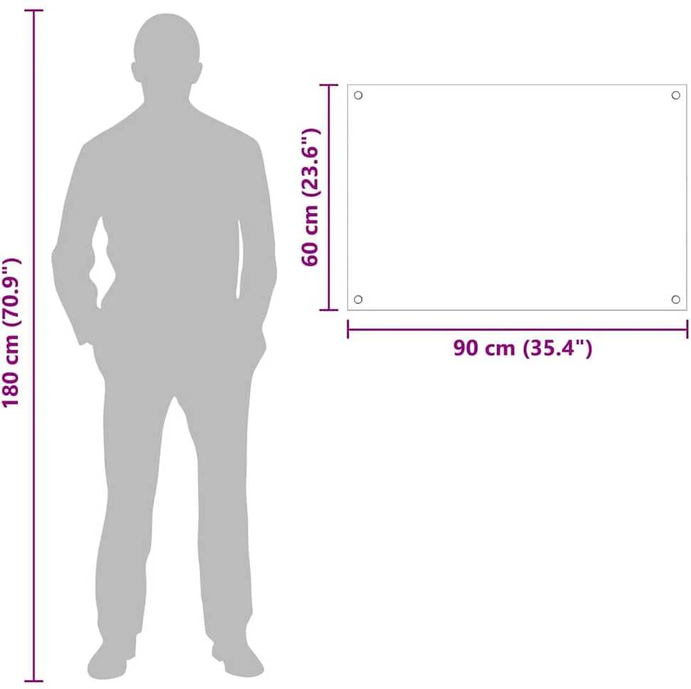 Virtuvės atbraila Pienas 90 x 60 cm grūdintas stiklas