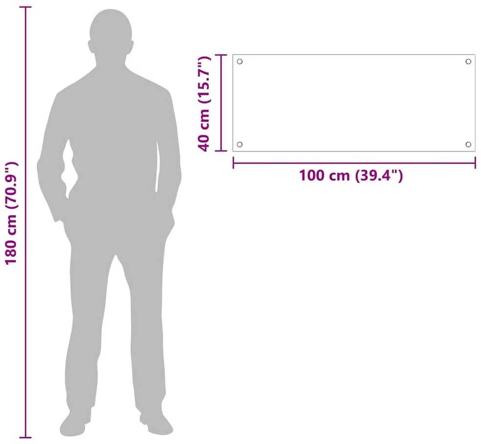 Virtuvės atbraila Juoda 100 x 40 cm grūdintas stiklas