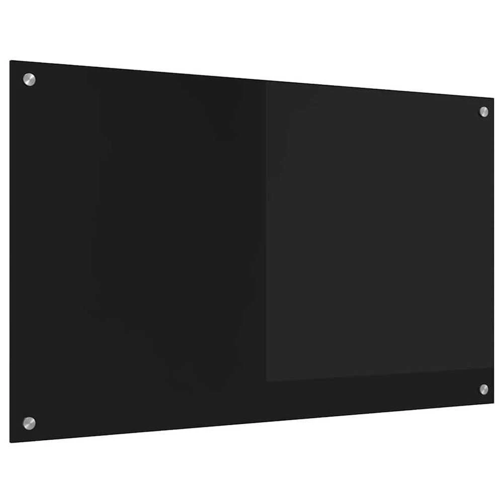 Virtuvės atbraila Juoda 100 x 60 cm grūdintas stiklas