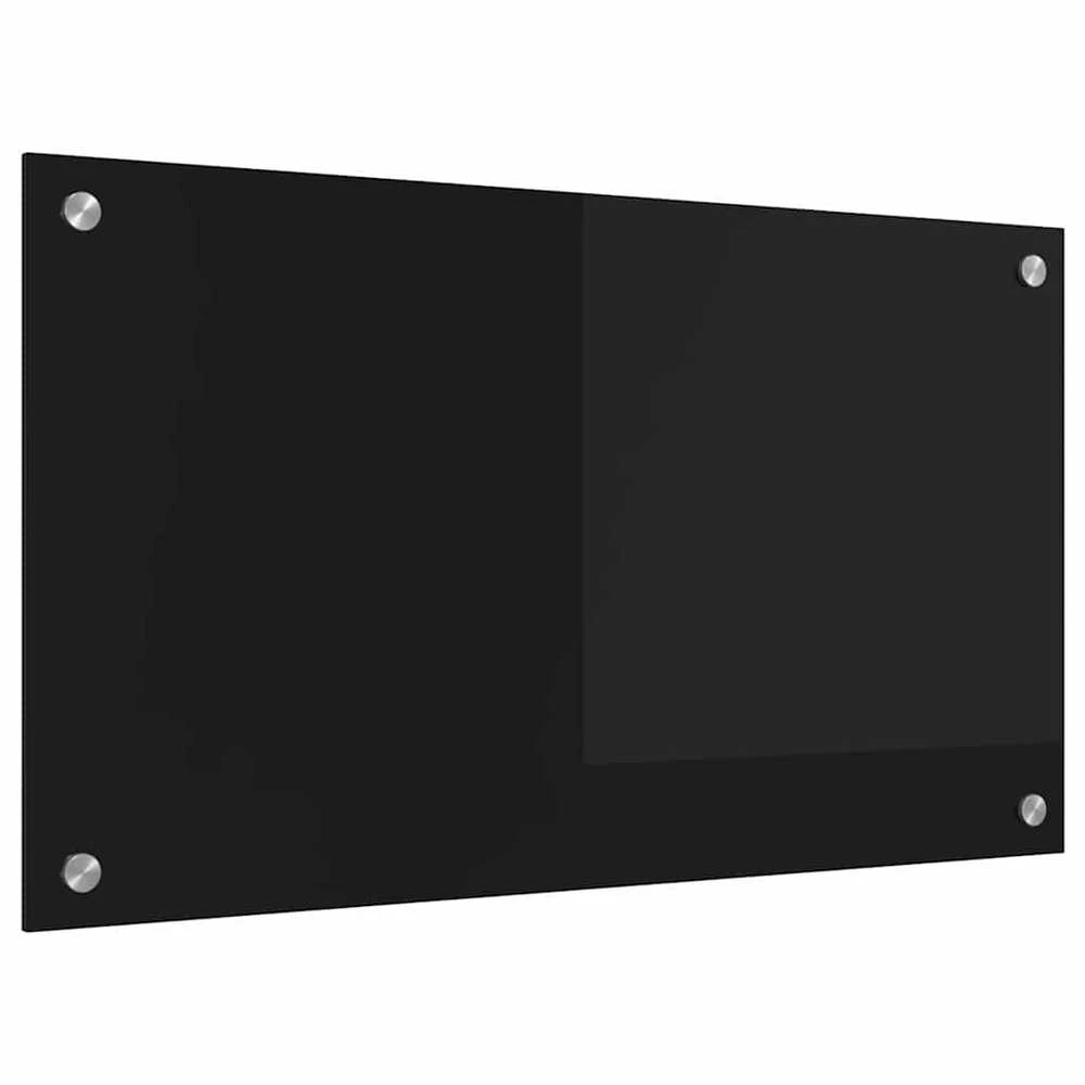 Virtuvės atbraila Juoda 70 x 40 cm grūdintas stiklas