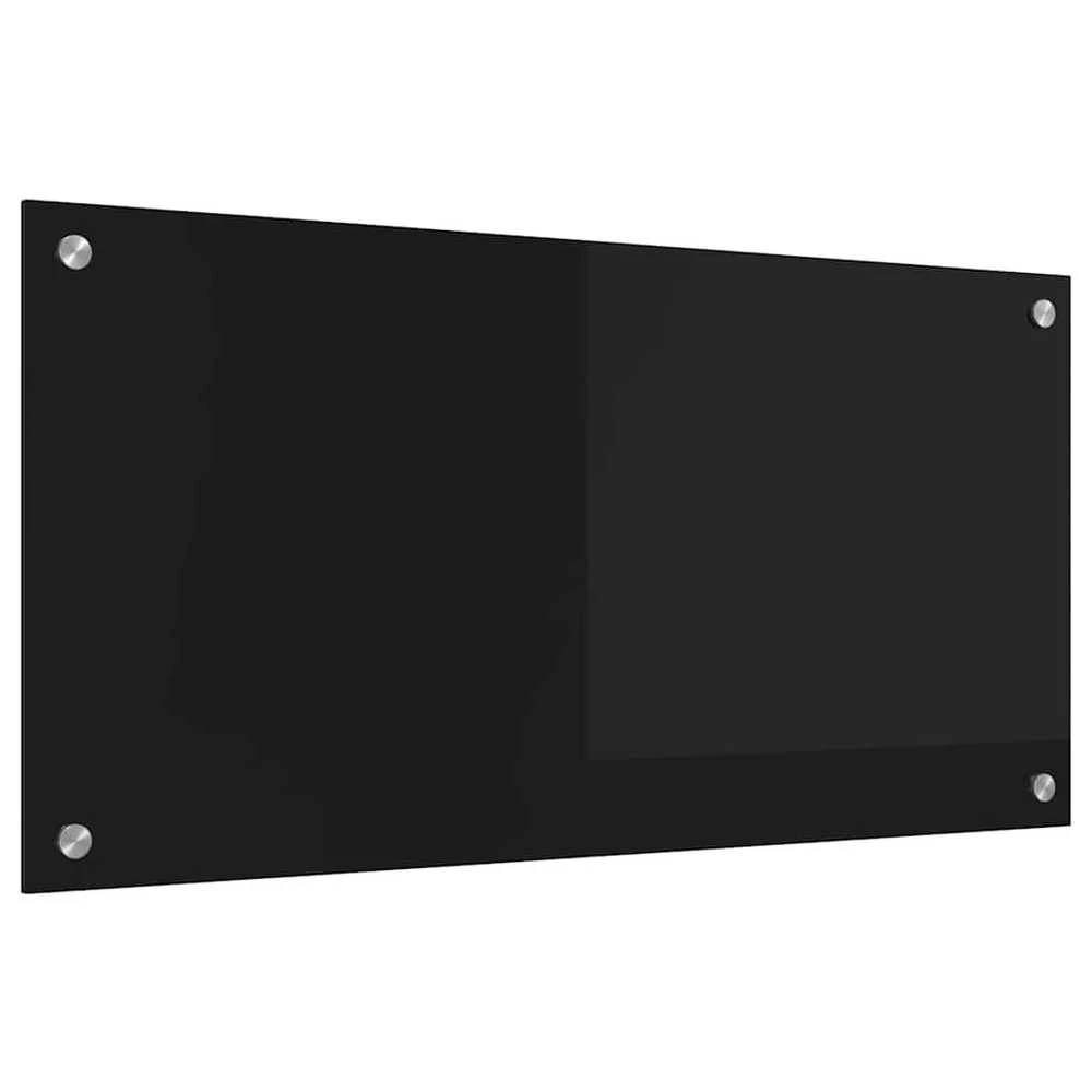 Virtuvės atbraila Juoda 80 x 40 cm grūdintas stiklas