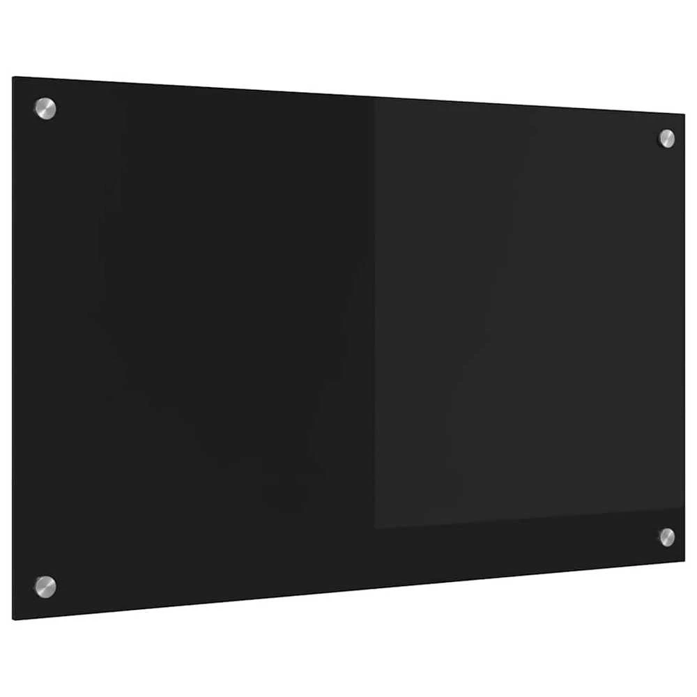Virtuvės atbraila Juoda 80 x 50 cm grūdintas stiklas