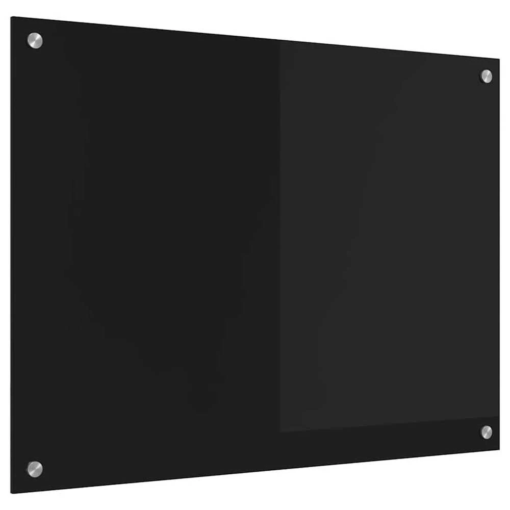 Virtuvės atbraila Juoda 80 x 60 cm grūdintas stiklas